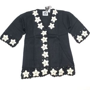 Storybook Knits Cardigan Sweater XS Crochet Lace